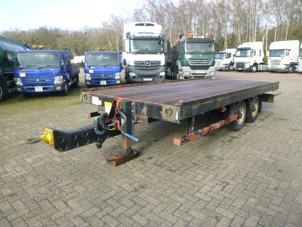Adcliffe 2-axle drawbar platform trailer 7 t - Dropside/ Flatbed trailer: picture 1