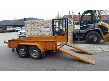 Low loader trailer for transportation of heavy machinery Blomenröhr PKW SDAH Tieflader  2600 kg Auffahrrampen: picture 1