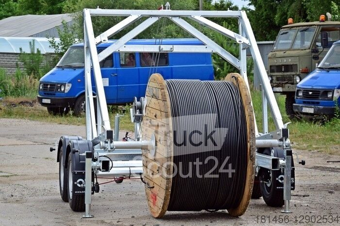 Blyss Kabeltrommel Transporter Abroller 2700kg Gesamtmasse für PKW Pic Up Transporter - Cable drum trailer: picture 1