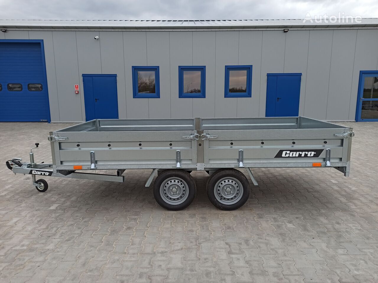 Carro Delta 350x150 cm 2 osie przyczepa skrzyniowa platforma - Car trailer: picture 1