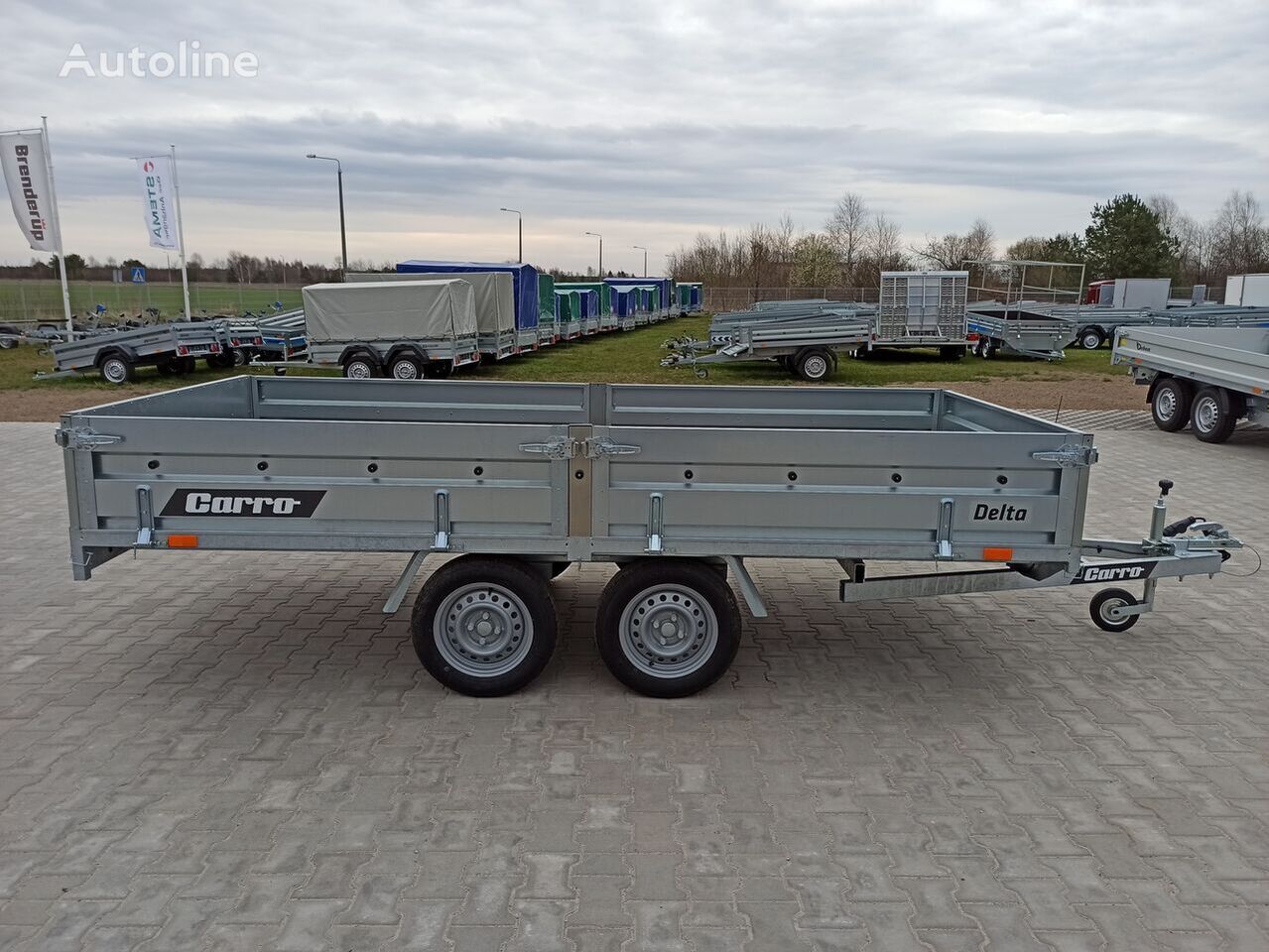 Carro Delta 350x150 cm 2 osie przyczepa skrzyniowa platforma - Car trailer: picture 4