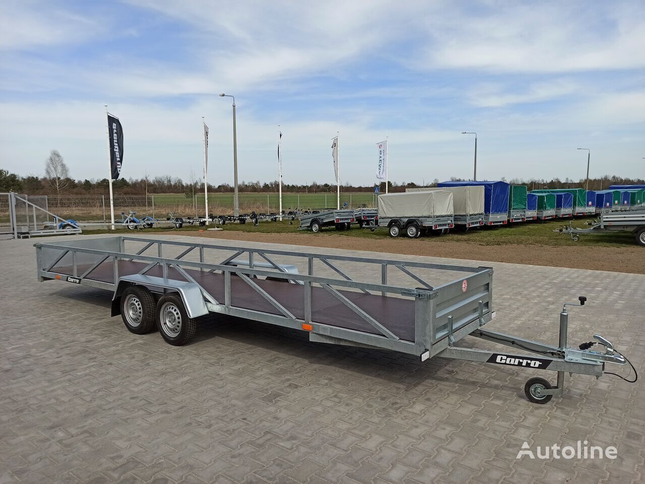 Carro przyczepa dłużyca ramowa 612x123 cm long trailer 6m - Dropside/ Flatbed trailer: picture 1