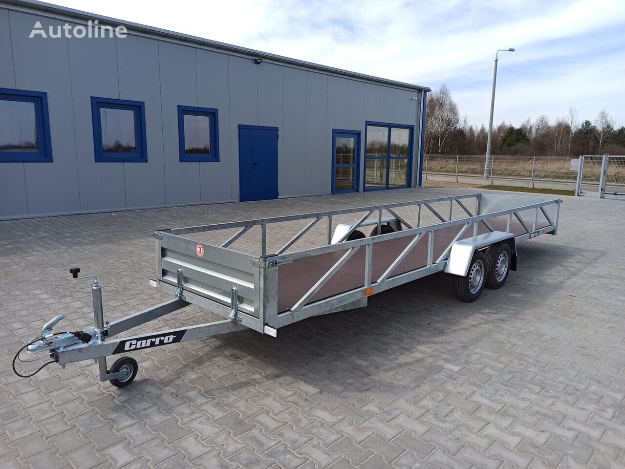 New Dropside/ Flatbed trailer Carro przyczepa dłużyca ramowa 612x123 cm long trailer 6m: picture 3