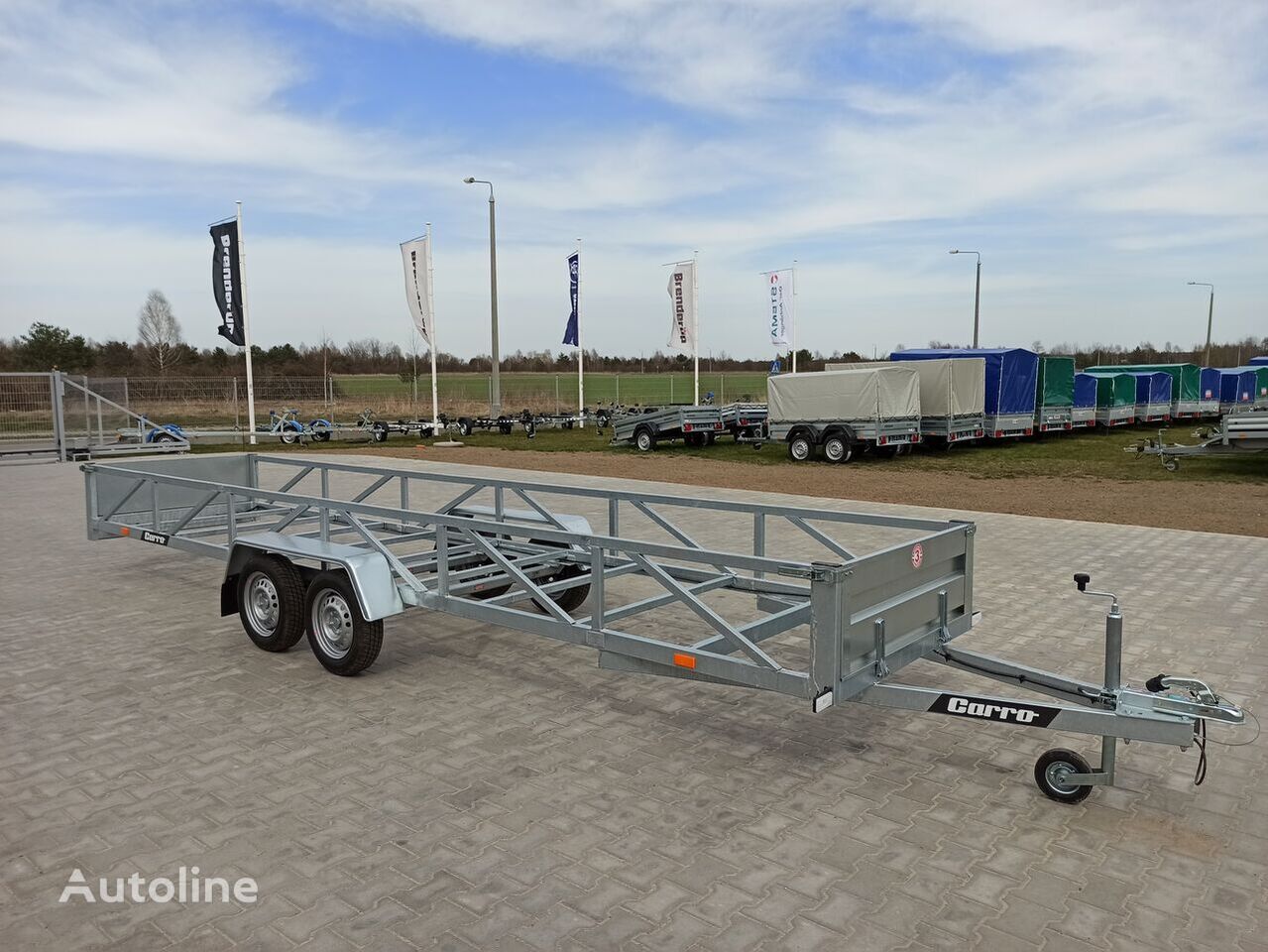 New Dropside/ Flatbed trailer Carro przyczepa dłużyca ramowa 612x123 cm long trailer 6m: picture 8