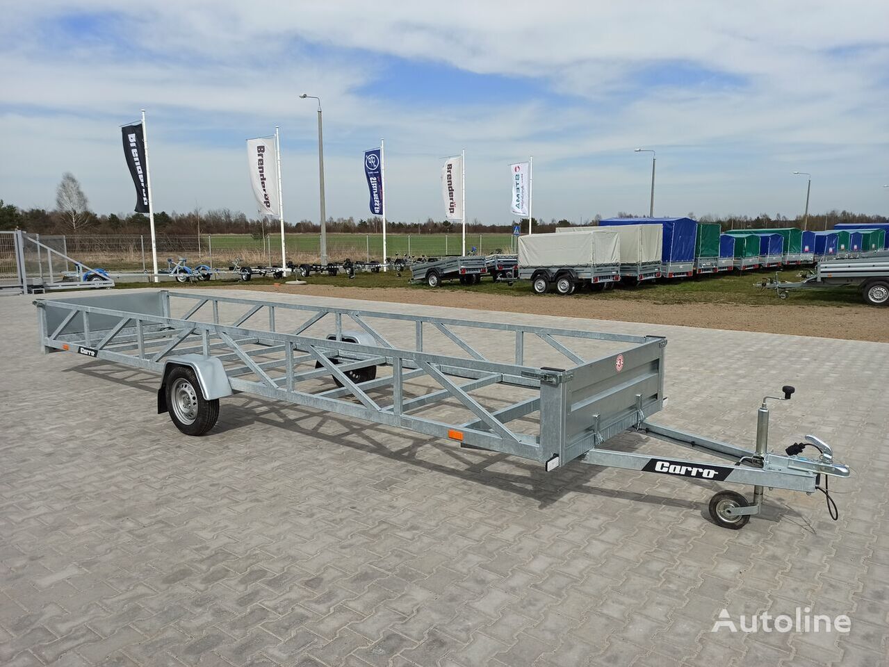 New Dropside/ Flatbed trailer Carro przyczepa dłużyca ramowa 612x123 cm long trailer 6m: picture 9