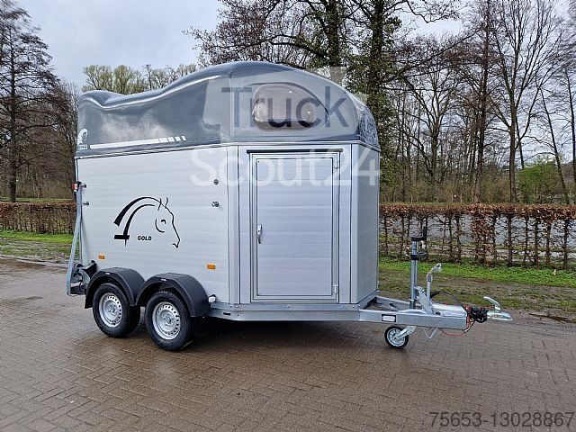 Cheval Liberté direkt verfügbarer Neuer Alu Pferdeanhänger Gold First Sattelkammer - Horse trailer: picture 4