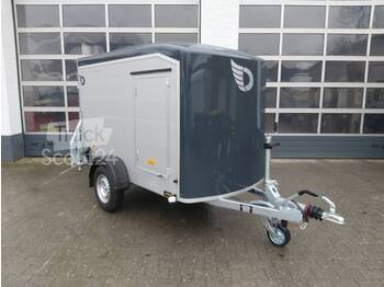  Cheval Liberté - C255 Alukoffer aerodynamisch Poly dunkelgrau Seitentür Heckrampe - Closed box trailer