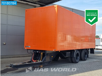 Floor FLMA-18-1 2 axles Hartholz-Boden Ladebordwand Drums - Closed box trailer