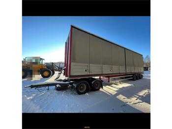 Closed box trailer Kilafors 3 axle semi trailer with 2014 Parator SD 18 dolly