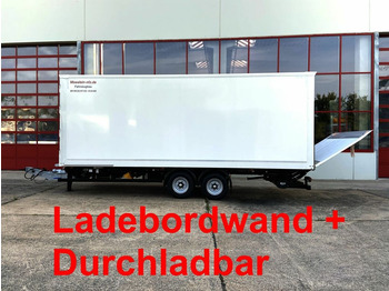 Möslein  Tandem Koffer, Ladebordwand 1,5 t + Durchladbar  - Closed box trailer