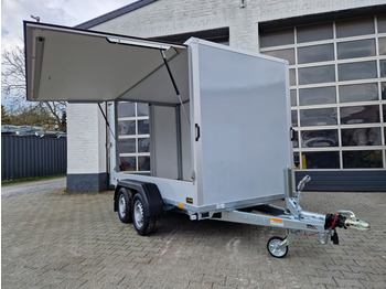  Saris - grauer Koffer mit Seiten Werkstatt Serviceklappe Verkauf von trailershop - Closed box trailer