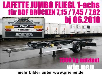 Fliegl EWP 100 JUMBO 1 achs LAFETTE BDF 7,15/7,45/7,82  - Container transporter/ Swap body trailer