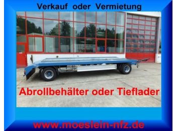 Hüffermann 2 Achs Kombi  Anhänger, Abroller  Tieflader,  Ne  - Container transporter/ Swap body trailer