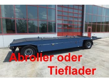 Jung 2 Achs Abrollmuldenanhänger oder Tieflader  - container transporter/ swap body trailer