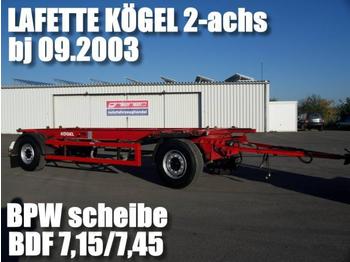 Kögel AWE 18 / LAFETTE 1200 - 1500 mm / BDF 7,15 /7,45 - Container transporter/ Swap body trailer