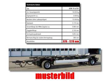 Krone LAFETTE JUMBO zwillingsbereift 970 - 1270 mm - container transporter/ swap body trailer