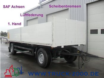 SCHMITZ AFPK 18 Baustoff ABS SAF Achsen 1. Hand - Dropside/ Flatbed trailer
