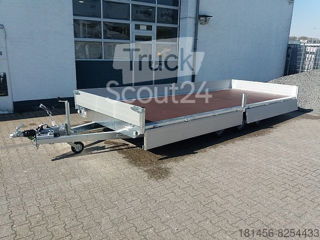 Eduard Tridem 556x220cm extrabreit Alu Auffahrrampen niedrige Ladekante 56cm - Dropside/ Flatbed trailer: picture 3