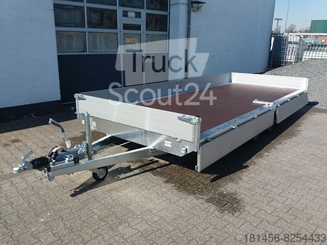 Eduard Tridem 556x220cm extrabreit Alu Auffahrrampen niedrige Ladekante 56cm - Dropside/ Flatbed trailer: picture 5