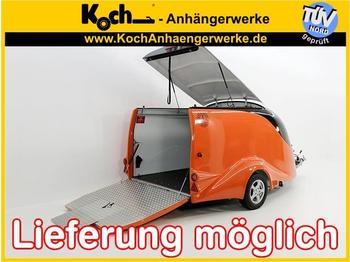 New Car trailer for transportation of heavy machinery Excalibur S2 Luxus Customstyle 1,5t schw./orange Pannenset: picture 1
