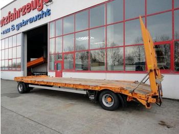 Low loader trailer for transportation of heavy machinery Fliegl 2 Achs Tiefladeranhänger mit gerader Ladefl: picture 1