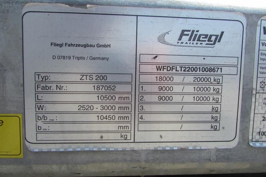 Fliegl ZTS 200T ZTS 200T, Feuerverzinkt - Low loader trailer: picture 2