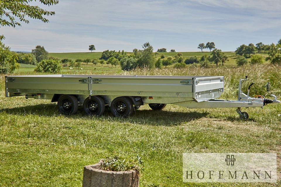 HAPERT HG Hapert Tridem AZURE H-3 MULTI  605 x 220cm   3500 KG / Lager - Dropside/ Flatbed trailer: picture 1