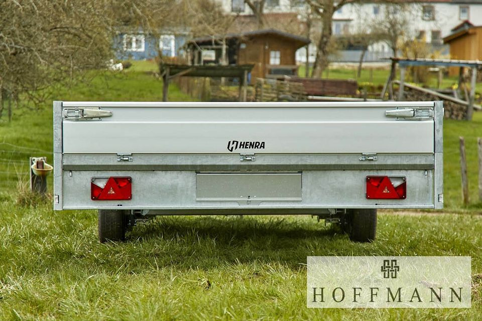 HENRA Henra Anhänger Hochlader Tridem  703 x 248 cm 3500 kg / Lager - Dropside/ Flatbed trailer: picture 4