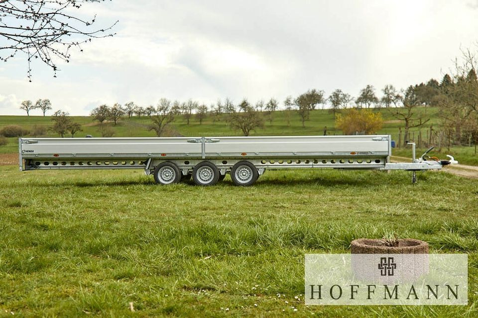 HENRA Henra Anhänger Hochlader Tridem  703 x 248 cm 3500 kg / Lager - Dropside/ Flatbed trailer: picture 1
