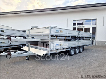 HULLCO Medax 502x223cm Innenbreite Tridem 3500kg verfügba - Dropside/ Flatbed trailer: picture 1