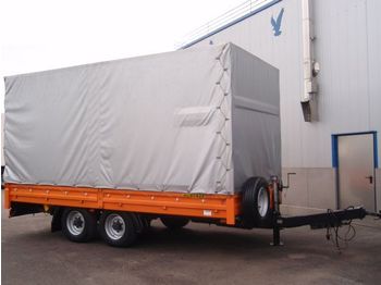 Low loader trailer for transportation of heavy machinery HUMBAUR 10,5 t Tandem - Tieflader Pritsche/Plane Rampen: picture 1