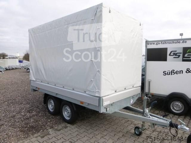 Hapert Azure H 2 Hochlader 3050 x 1600 x 300 mm, mit Plane 180 cm grau ZG 2,0 to. selbstaufrollbare Seite - Car trailer: picture 1