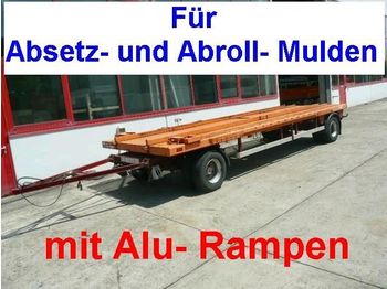 Low loader trailer for transportation of heavy machinery Hoffmann ESCHERSHSN. 2 Achs Anhänger für Abroll, A: picture 1