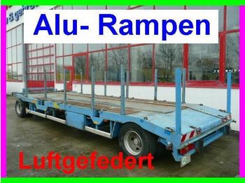 Low loader trailer for transportation of heavy machinery Hüffermann 2 Achs Anhänger für Abroll, Absetzmulden oder Tieflader: picture 1