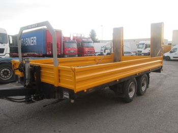Low loader trailer for transportation of heavy machinery Humer Tandemtieflader, verstellbare Deichsel: picture 1