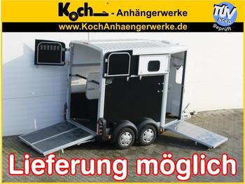 New Livestock trailer Ifor Williams HB506 mit Frontausstieg Klappenkombi, schwarz: picture 1