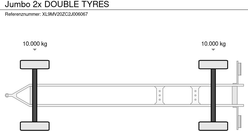 Curtainsider trailer Jumbo 2x DOUBLE TYRES: picture 11