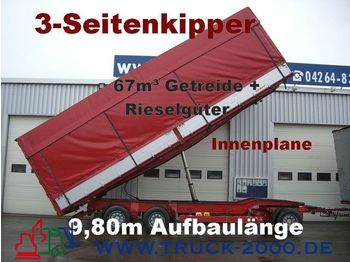 Closed box trailer KEMPF 3-Seiten Getreidekipper 67m³   9.80m Aufbaulänge: picture 1