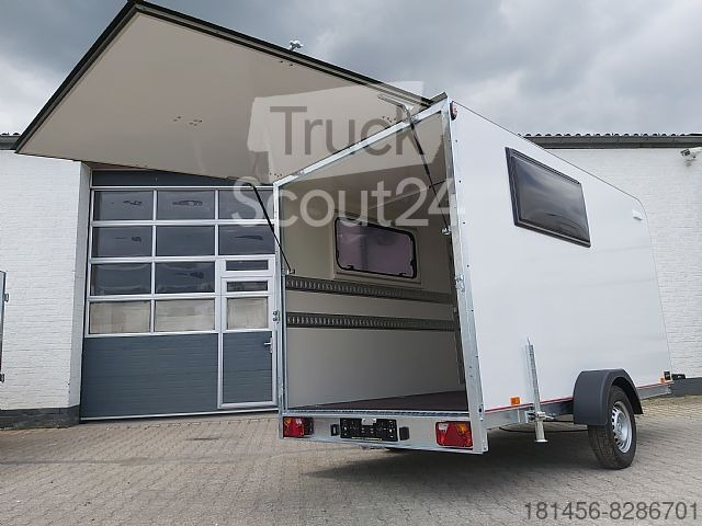 Koffer mit Heckklappe Seitenfenster Tür 360x180cm - Closed box trailer: picture 1