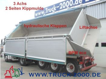 Tipper trailer LANGENDORF 3 Achs 2 Seiten Alu Kippmulde 27m³  hydr.Klappen: picture 1