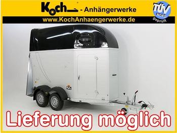 Humbaur Single Alu mit Alu Boden, schwarz - Livestock trailer