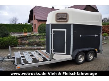Krukenmeier 2 Pferde mit Kutschen Aufbau  - livestock trailer