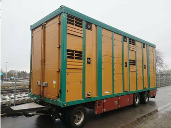 Menke-Janzen Menke 2 Stock  Vollalu 8 m Hubdach Viehanhänger  - Livestock trailer