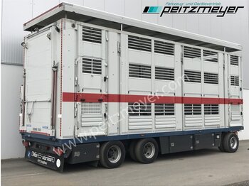  Menke - Janzen Viehanhänger 3 Stock Hubdach, Tränke, Lüfter, TOP-Zustand Chassis verzinkt - Livestock trailer