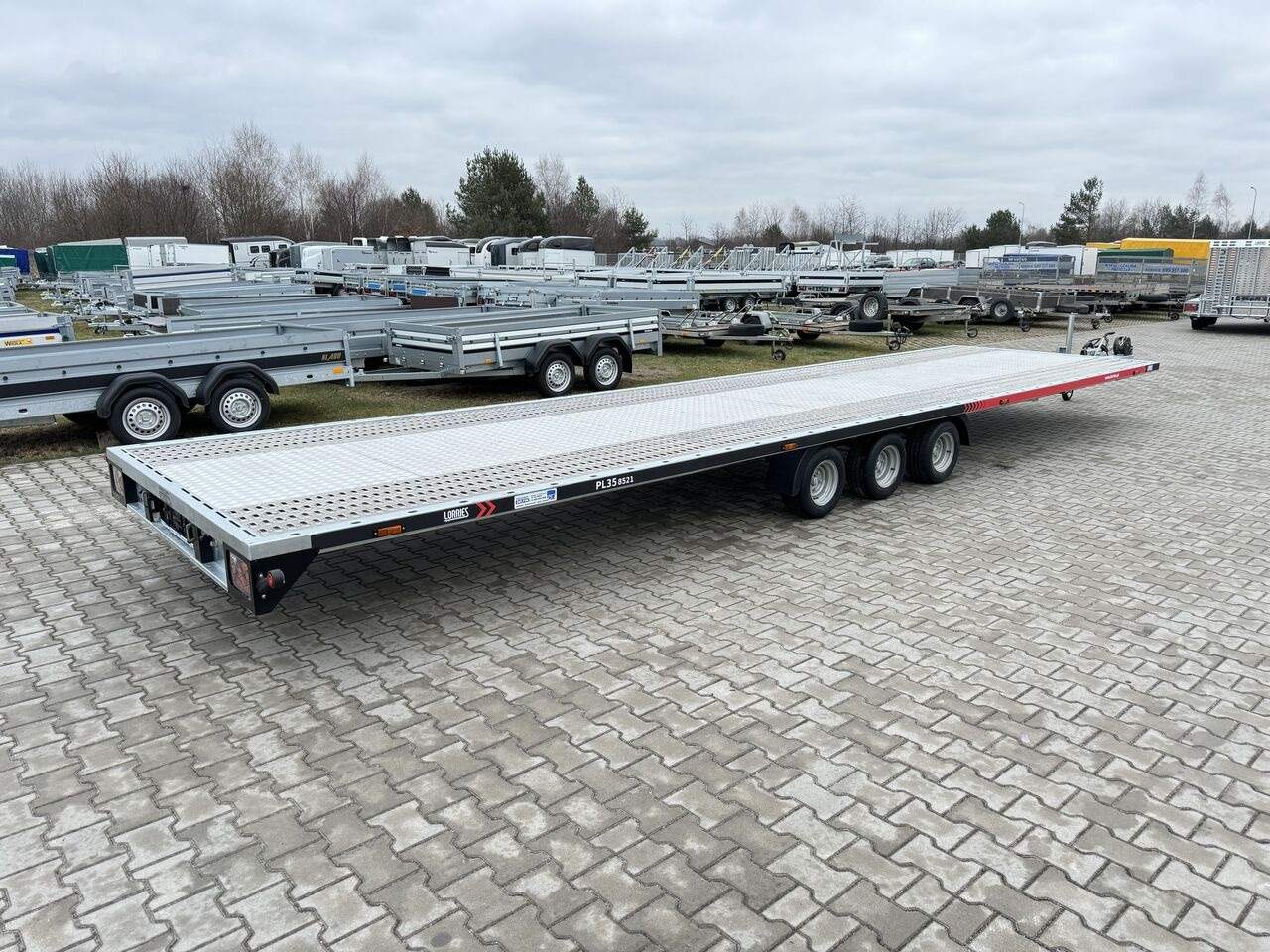Lorries PL35-8521 laweta na dwa auta 3500kg wypełnienie ALU 3 osie - Autotransporter trailer: picture 5