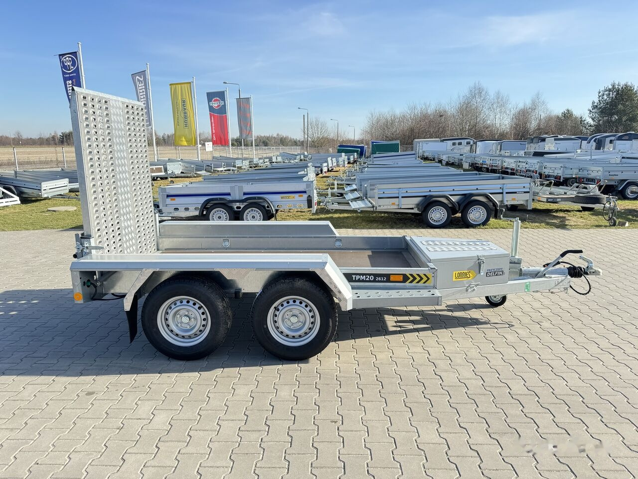 Lorries TPM20 260x120 cm GVW 2700kg machine transporter excavator bobcat - Plant trailer: picture 3
