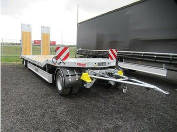 Fliegl DTS-S-300 Tieflader, Federrampen, Blatt/ Luft  - Low loader trailer