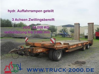 MUELLER-MITTELTAL T 3 DF 30,0 Semi 3 Achs Tieflader hydr. Rampe - Low loader trailer