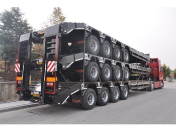 OZGUL LW4 80 Ton, 3 m, steel susp., hydr. ramps - low loader trailer