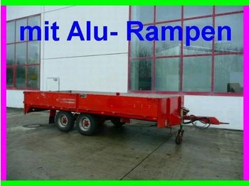 Low loader trailer for transportation of heavy machinery MERSCH,FRANZ Tandem Pritschenanhänger mit Alu  Rampen: picture 1